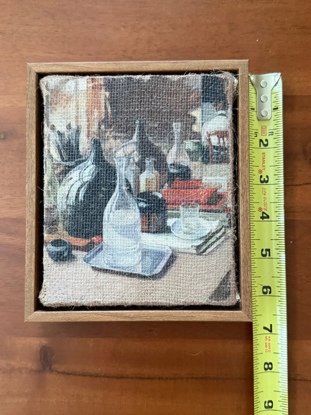 Still Life Framed Burlap Canvas Art